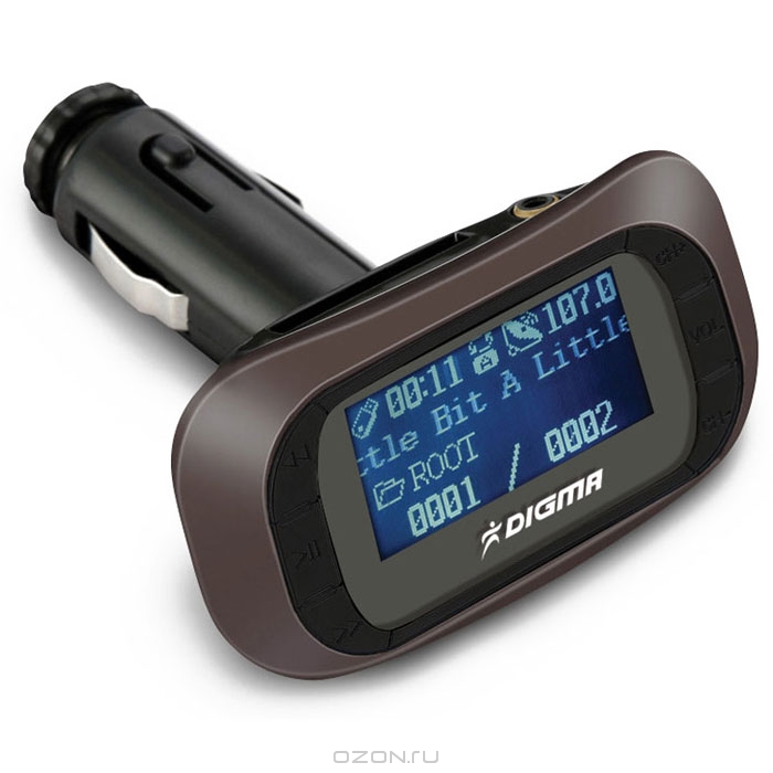Digma FT215 автомобильный FM-модулятор, Dark Brown